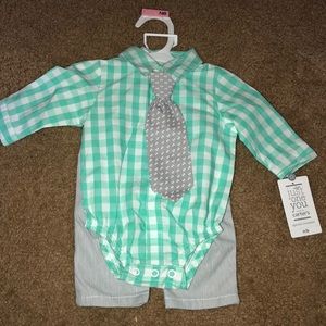 Newborn shirt and tye pant set